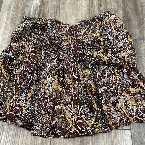 Free People Brown Snake Print Saturday Sun Mini Skirt size 6 - Picture 8 of 11